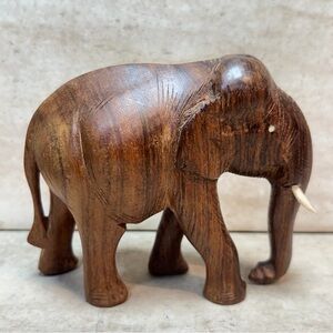Handcrafted Wooden Elephant Figurine